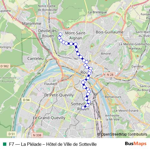 F7 bus Line Map
