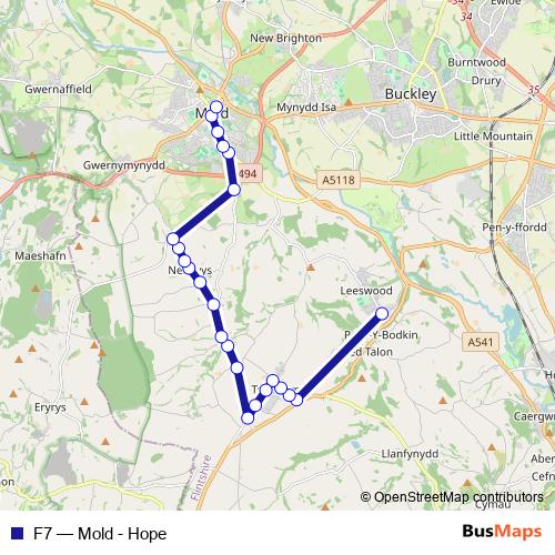 F7 bus Line Map