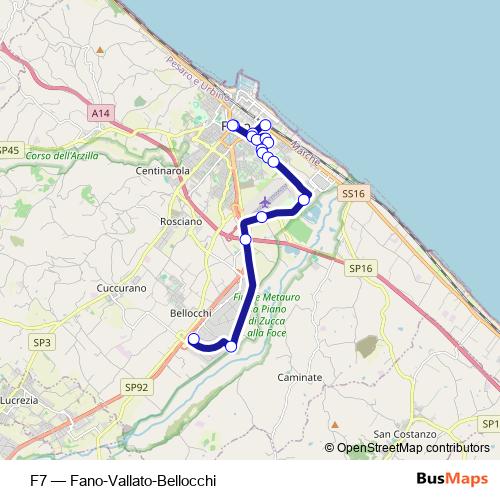 F7 bus Line Map