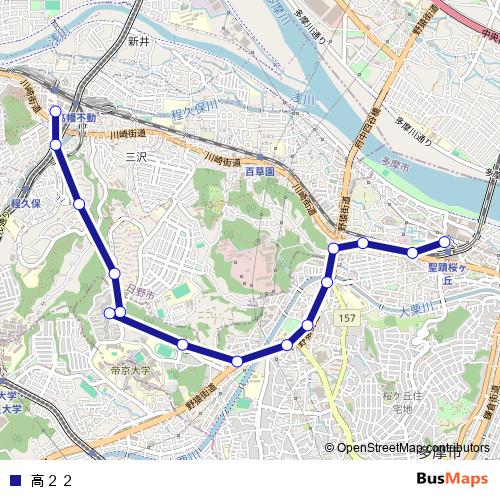 高２２ bus Line Map