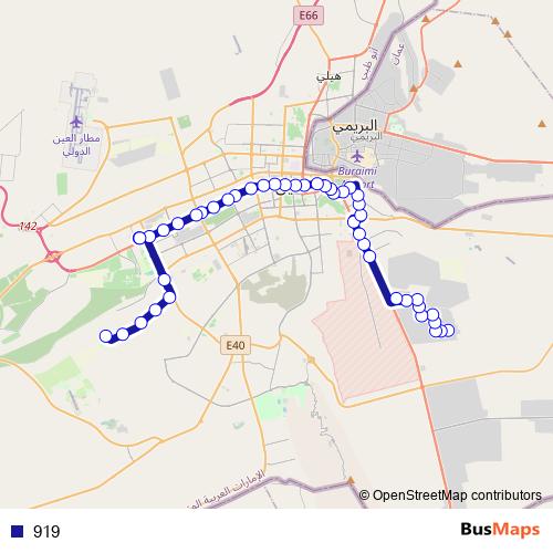 919 bus Line Map