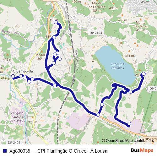 Xg800035 bus Line Map