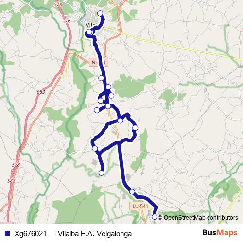 Xg676021 bus Line Map