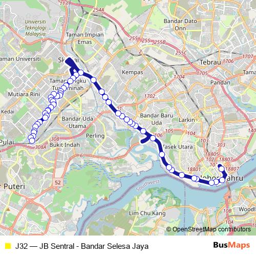 J32 bus Line Map