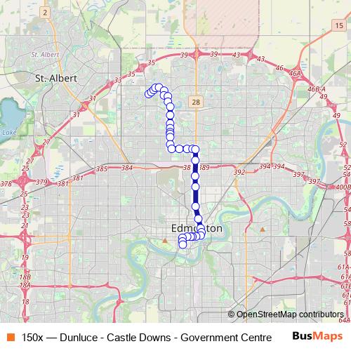 150x bus Line Map
