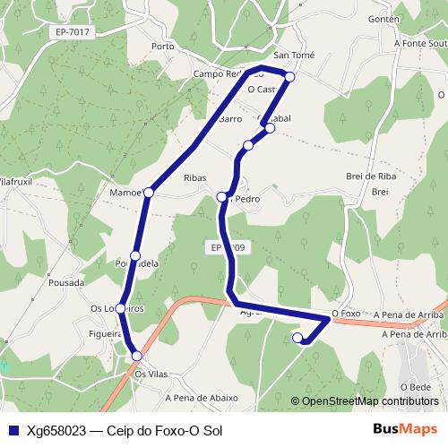 Xg658023 bus Line Map