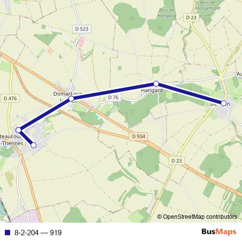 8-2-204 bus Line Map