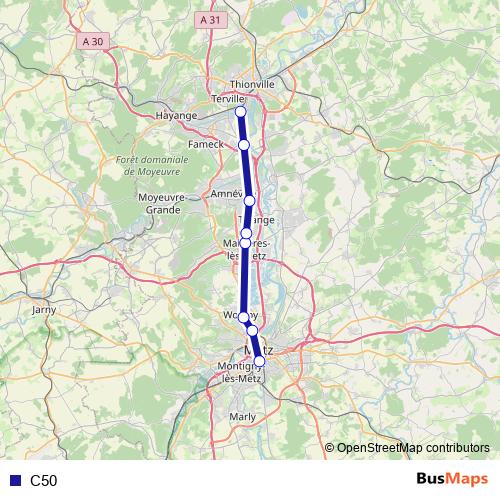 C50 rail Line Map