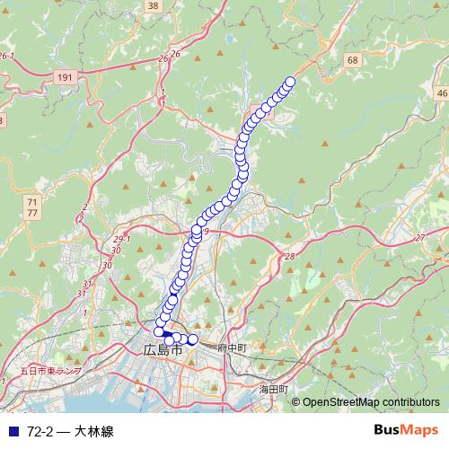 72-2 bus Line Map