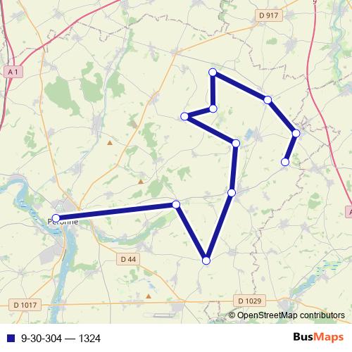 9-30-304 bus Line Map