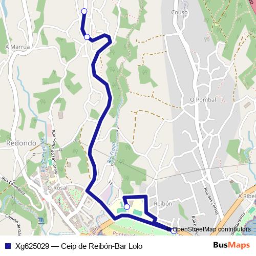 Xg625029 bus Line Map