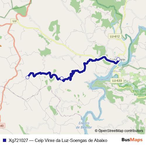 Xg721027 bus Line Map