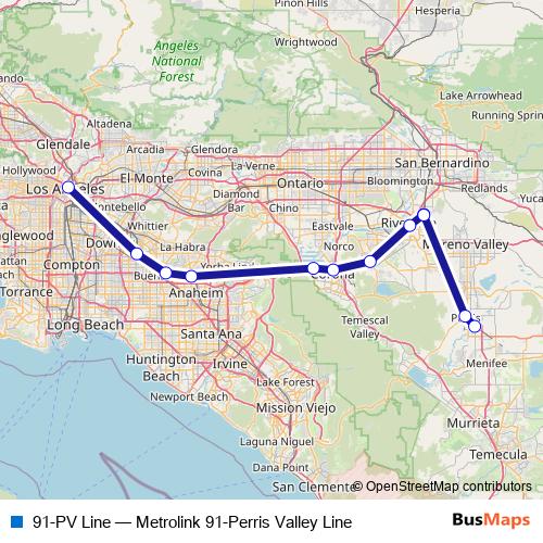 91-PV Line rail Line Map