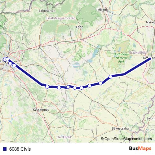 6088 Cívis rail Line Map