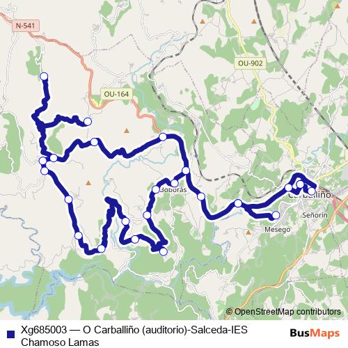 Xg685003 bus Line Map