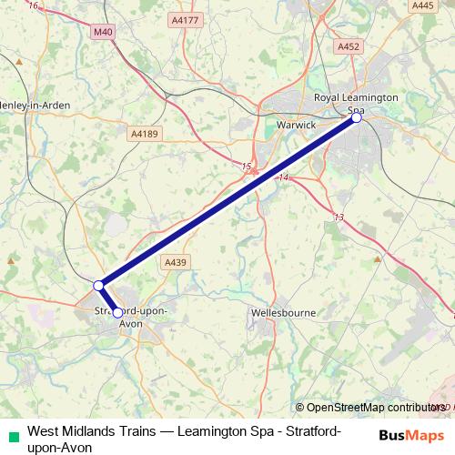 West Midlands Trains rail Line Map