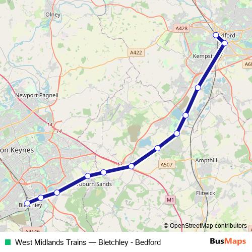 West Midlands Trains rail Line Map