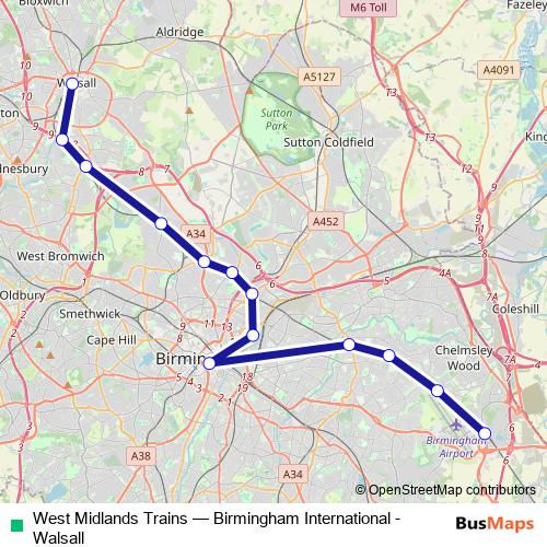 West Midlands Trains Route: Stops, Schedules & Maps - Birmingham ...