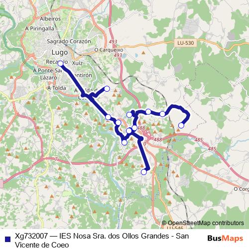 Xg732007 bus Line Map
