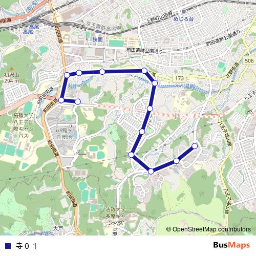 寺０１ bus Line Map