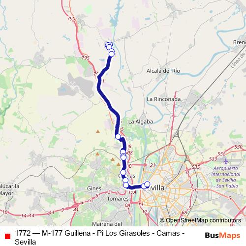 1772 bus Line Map