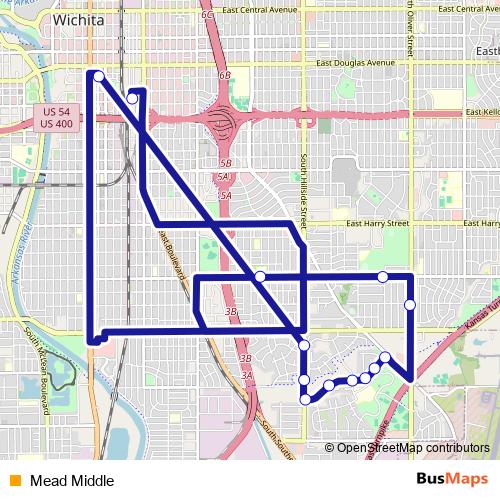 Mead Middle bus Line Map