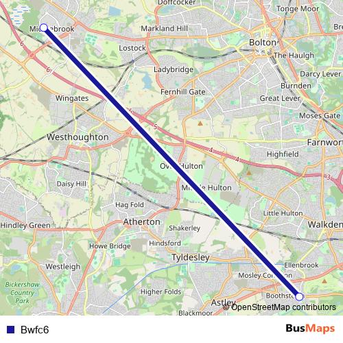 Bwfc6 bus Line Map