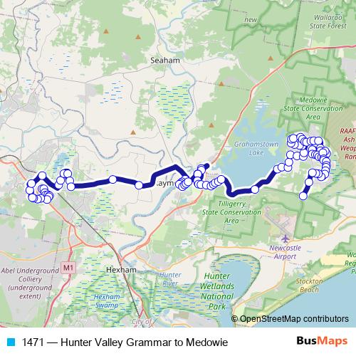 1471 bus Line Map