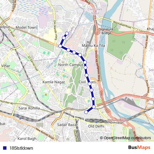 185lstldown bus Line Map