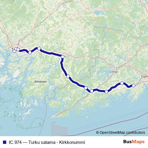 IC 974 rail Line Map