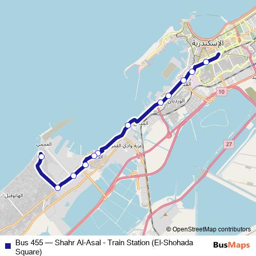Bus 455 bus Line Map