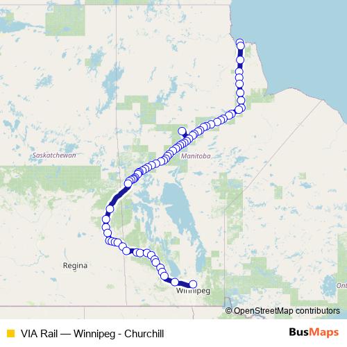 VIA Rail rail Line Map
