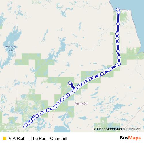 VIA Rail rail Line Map