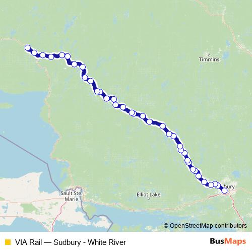 VIA Rail rail Line Map