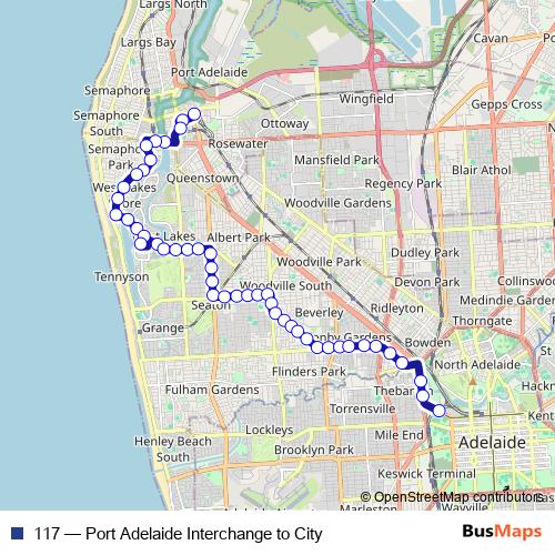 117 bus Line Map