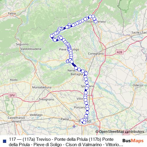 117 bus Line Map
