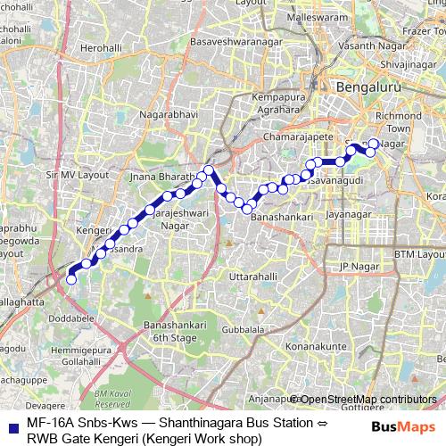 MF-16A Snbs-Kws bus Line Map