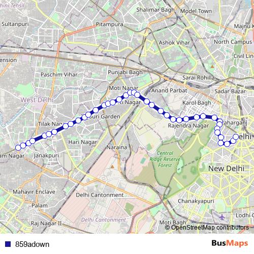 859adown bus Line Map