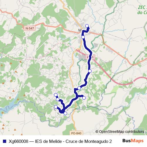 Xg660008 bus Line Map