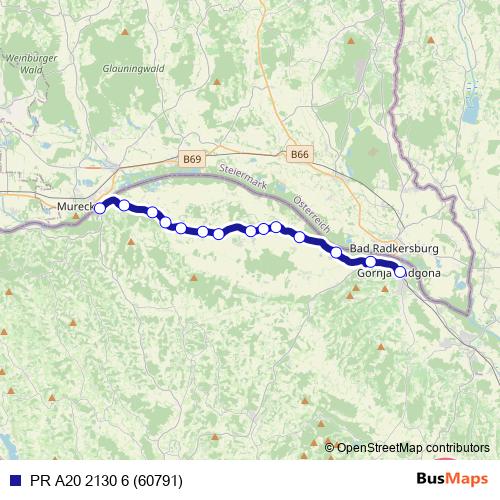 PR A20 2130 6 (60791) bus Line Map