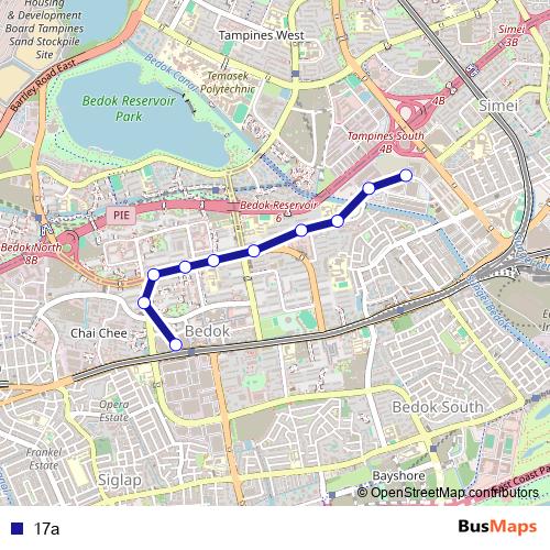 17a bus Line Map