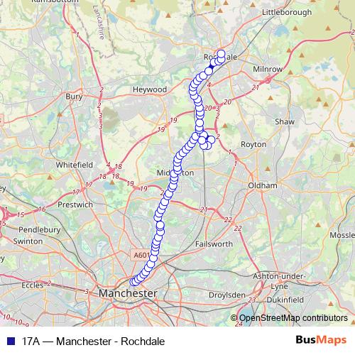 17A bus Line Map
