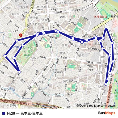 F526 bus Line Map