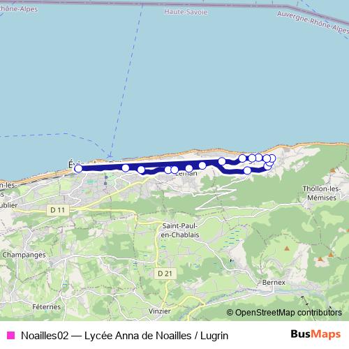 Noailles02 bus Line Map