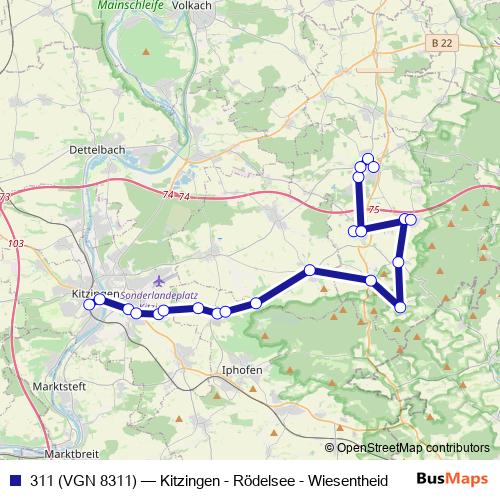 311 (VGN 8311) bus Line Map