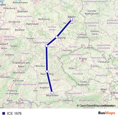 ICE 1876 rail Line Map