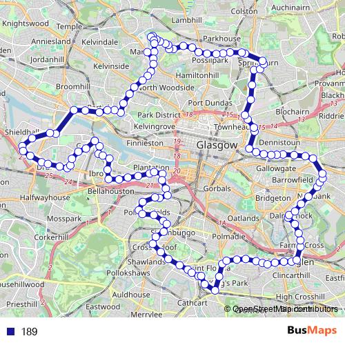189 bus Line Map