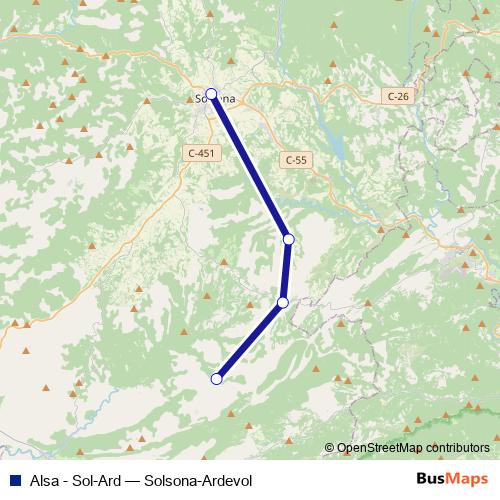 Alsa - Sol-Ard bus Line Map