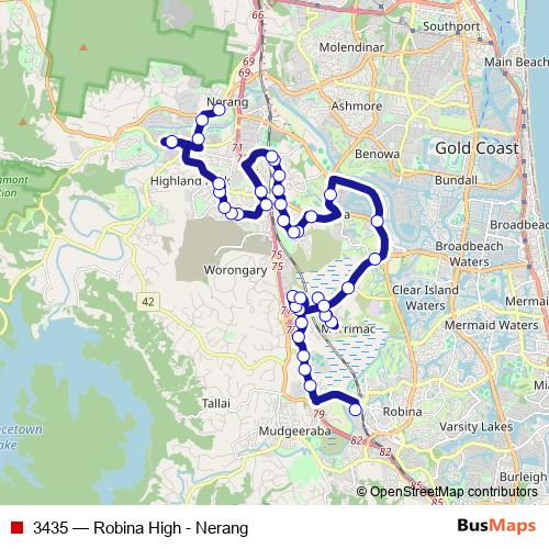 3435 bus Line Map