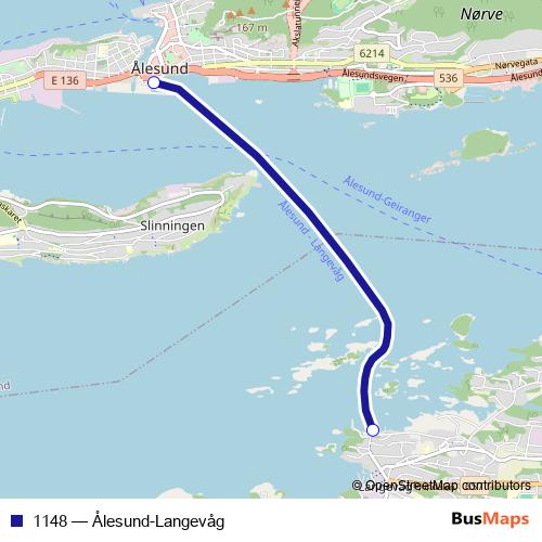 1148 ferry Line Map